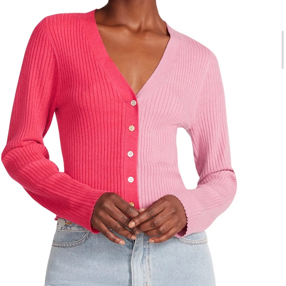 BB Dakota by Steve Madden Two-Tone Pink Cardigan
